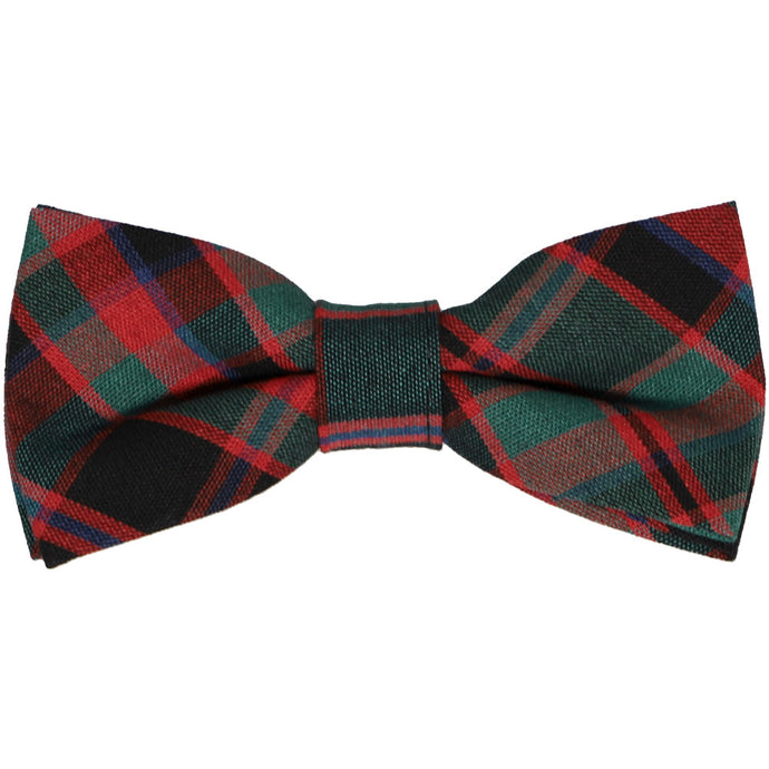 Red and green Christmas plaid bow tie
