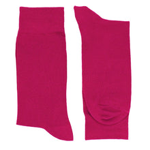 Load image into Gallery viewer, Pair of men&#39;s fuchsia socks