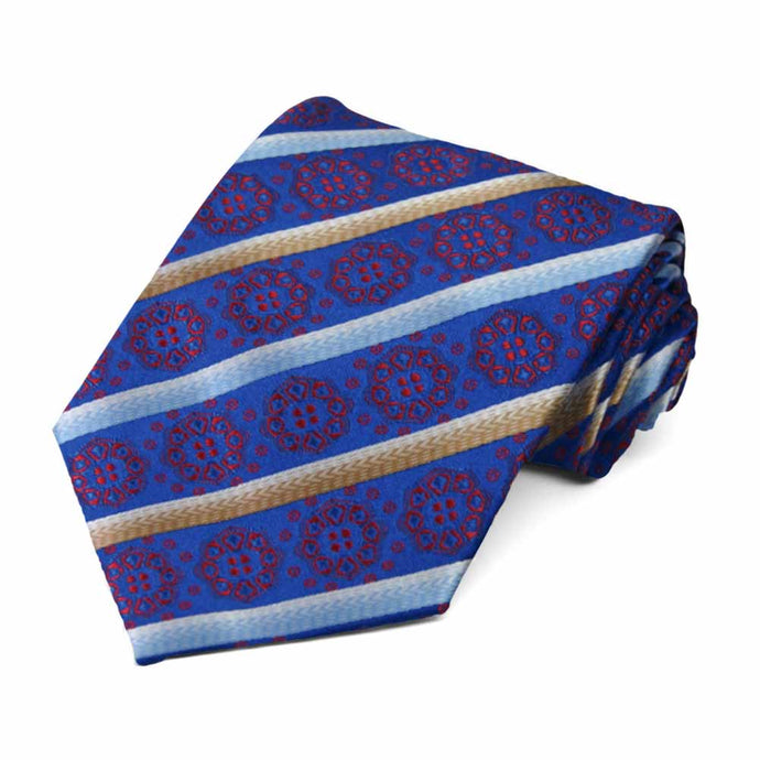 Horizon Blue Mesa Medallion Stripe Necktie