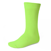 Load image into Gallery viewer, Men&#39;s Hot Lime Green Socks