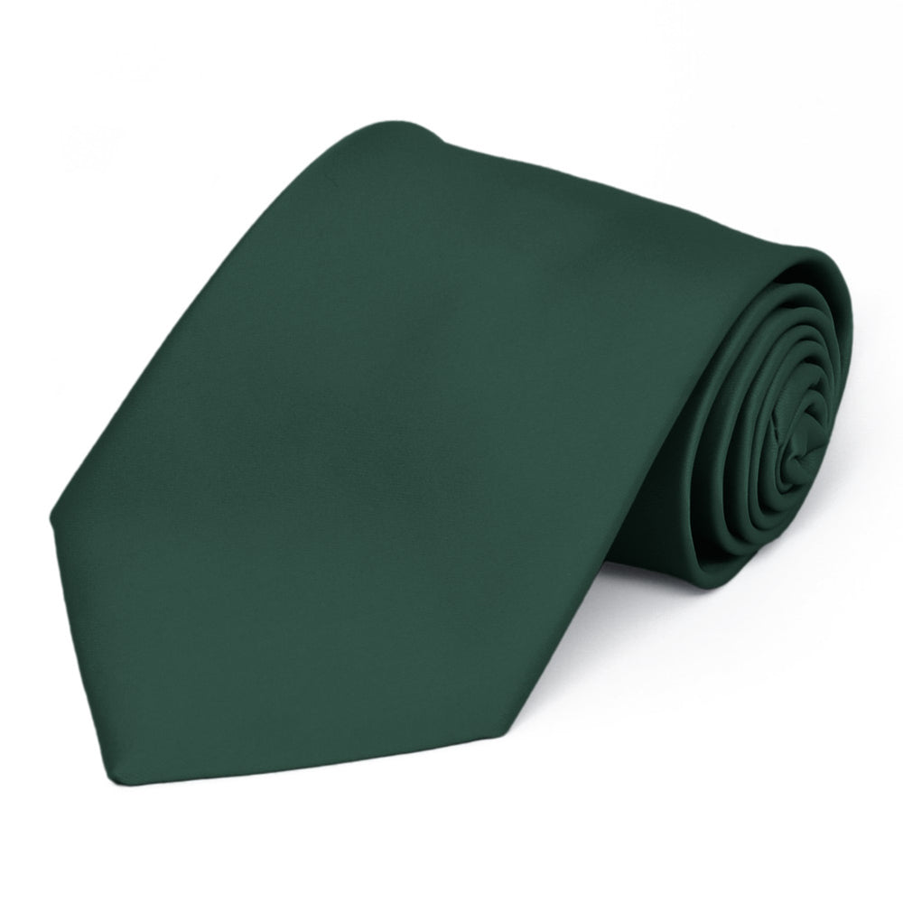 Hunter Green Premium Solid Color Necktie