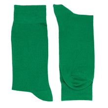 Load image into Gallery viewer, Men&#39;s kelly green socks folded flat