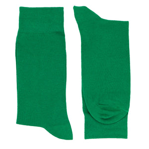 Men's kelly green socks folded flat