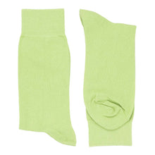 Load image into Gallery viewer, Pair of men&#39;s lime green dress socks