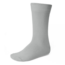 Load image into Gallery viewer, Men&#39;s silver dress sock