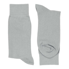 Load image into Gallery viewer, Pair of men&#39;s silver dress socks