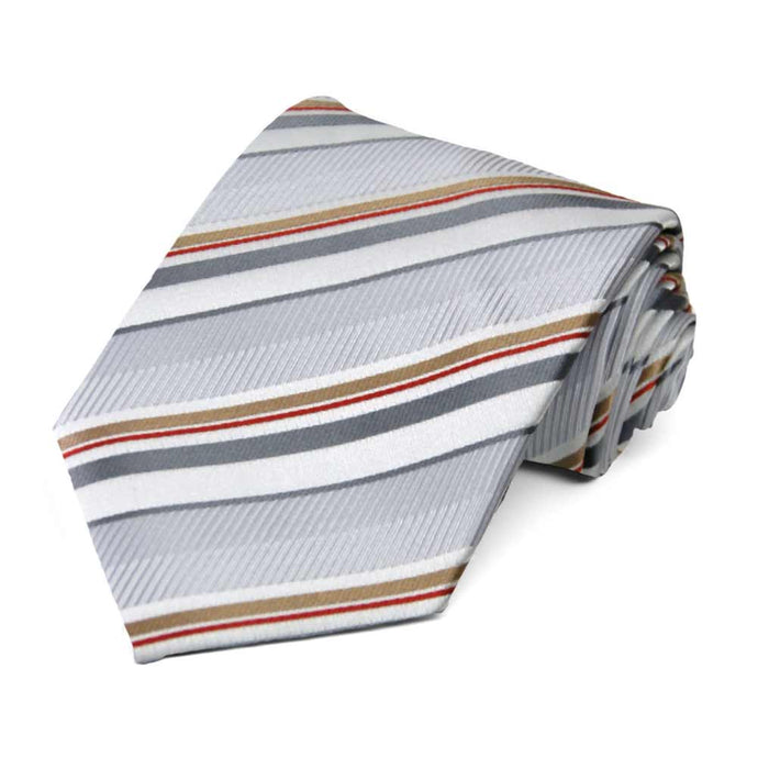 Silver Missoula Striped Necktie