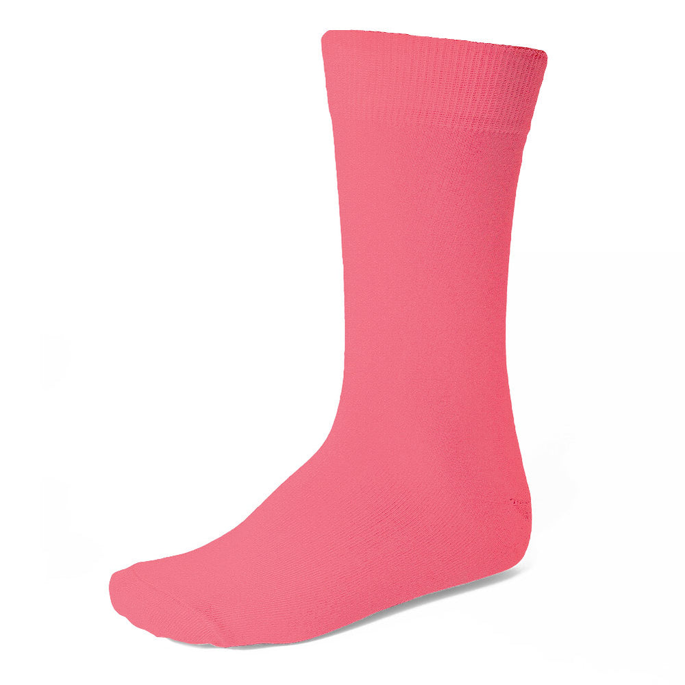 A men's sized sock in strawberry pink