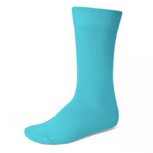 Load image into Gallery viewer, Men&#39;s turquoise dres socks