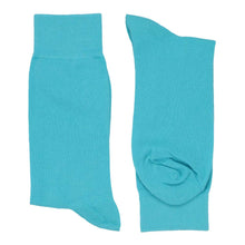 Load image into Gallery viewer, Men&#39;s turquoise socks folded