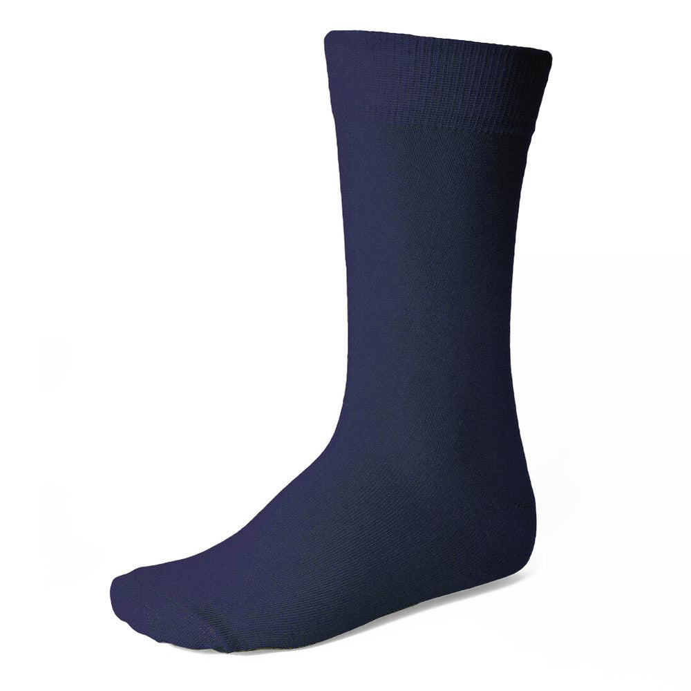 navy blue dress socks Size 14 to 17 (3-Pack) for Tall Men in Navy/White Sand ensuring long Mumu Weddings - Seaside Dot