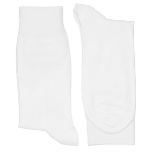 Pair of men's white dress socks folded