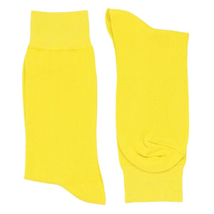Pair of men's yellow socks folded