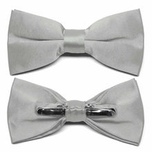 Load image into Gallery viewer, Mercury Silver Clip-On Bow Tie