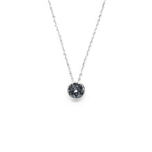 Load image into Gallery viewer, Graphite Gray Round Crystal Necklace
