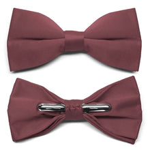 Load image into Gallery viewer, Merlot Clip-On Bow Tie