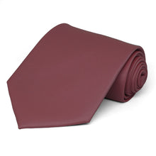 Load image into Gallery viewer, Merlot Extra Long Solid Color Necktie
