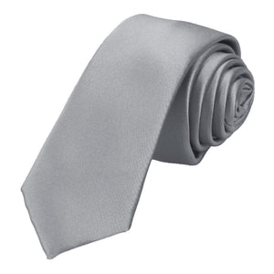 Meteor Gray Skinny Necktie, 2" Width