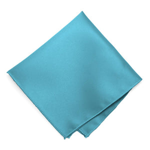 Miami Blue Solid Color Pocket Square