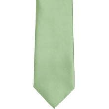 Load image into Gallery viewer, The front bottom view of a mint green solid tie