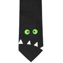 Load image into Gallery viewer, Front view of a goofy black monster necktie