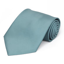 Load image into Gallery viewer, Mystic Blue Premium Extra Long Solid Color Necktie