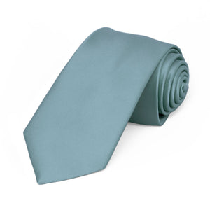 Mystic Blue Premium Slim Necktie, 2.5" Width