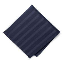 Load image into Gallery viewer, Navy Blue Elite Striped Pocket Square