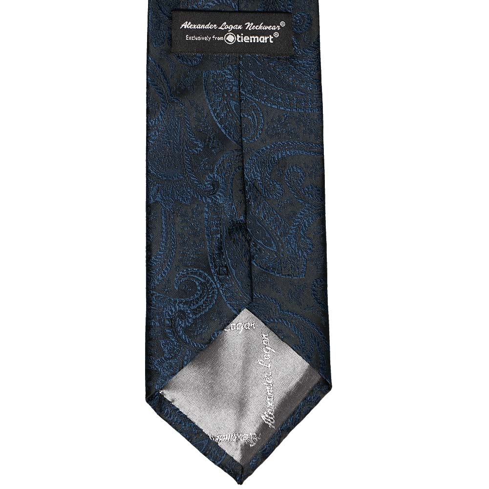Navy Paisley Statement Necklace Tie with \'Love Like Jesus\' Accent Tie necklaces - ELLA GRACE HELTON main image 4