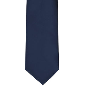 Navy blue premium tie front view