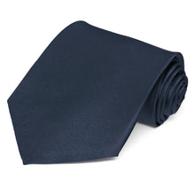 Load image into Gallery viewer, Navy Blue Silk Extra Long Necktie