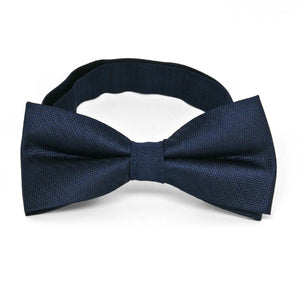 Navy Blue Herringbone Silk Bow Tie | Shop at TieMart – TieMart, Inc.