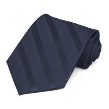 Load image into Gallery viewer, Navy Blue Elite Striped Necktie