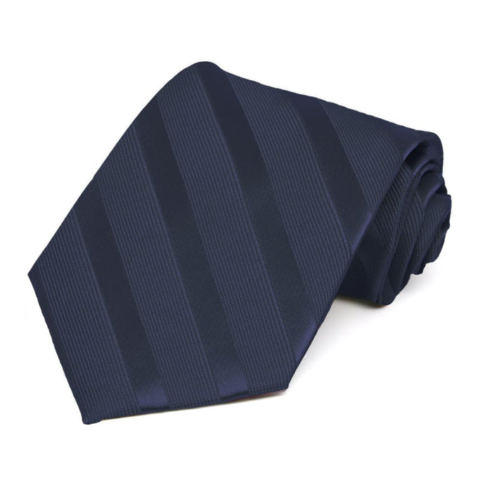 Navy Blue Elite Striped Necktie