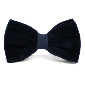Navy Blue Velvet Bow Tie