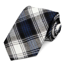 Load image into Gallery viewer, Navy and white plaid tie