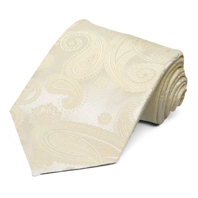 Ivory Inglefield Paisley Extra Long Necktie