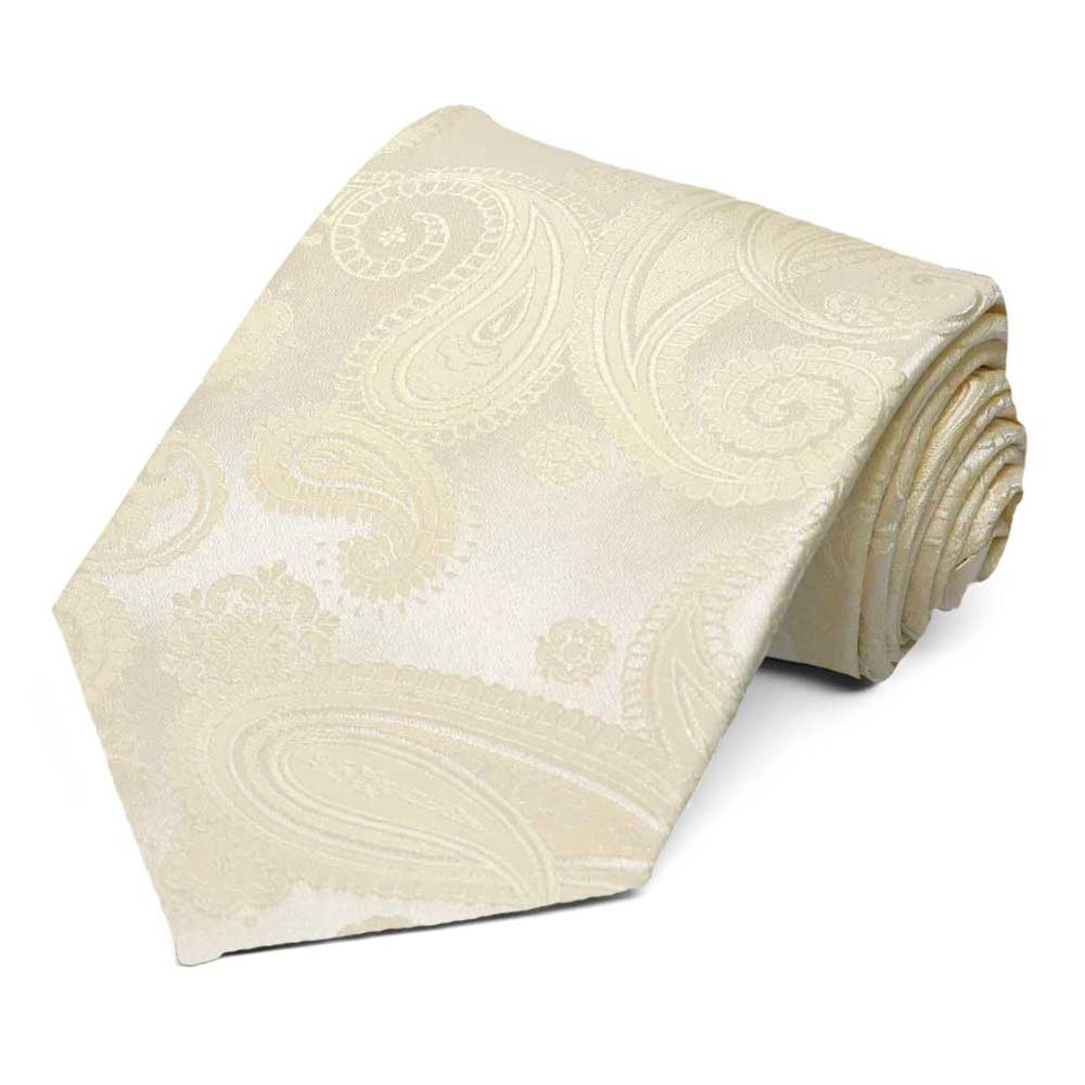 Ivory Inglefield Paisley Extra Long Necktie