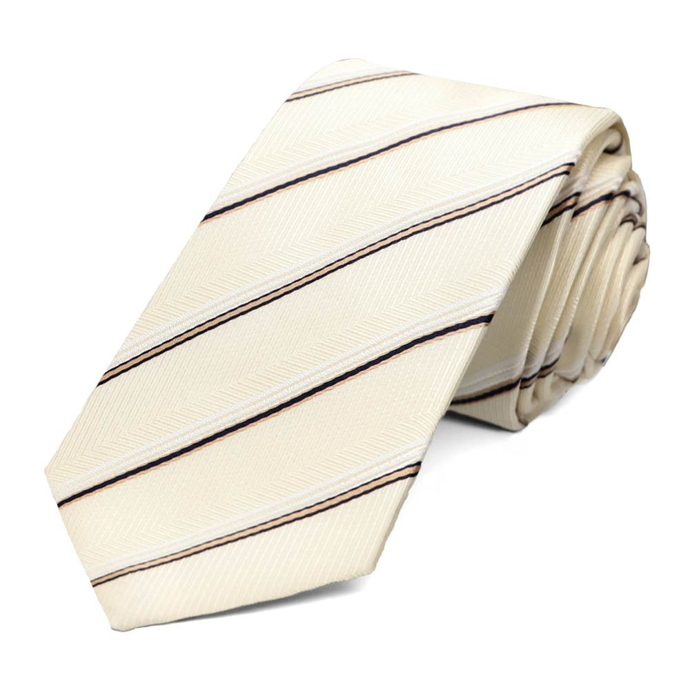 Pearl Hayward Striped Slim Necktie