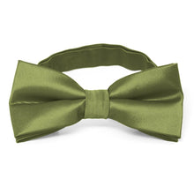 Load image into Gallery viewer, Olive Green Band Collar Bow Tie