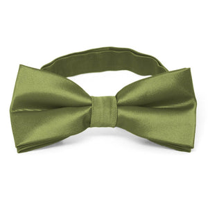 Olive Green Band Collar Bow Tie