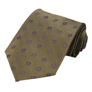 Olive Green Willoughby Dotted Necktie