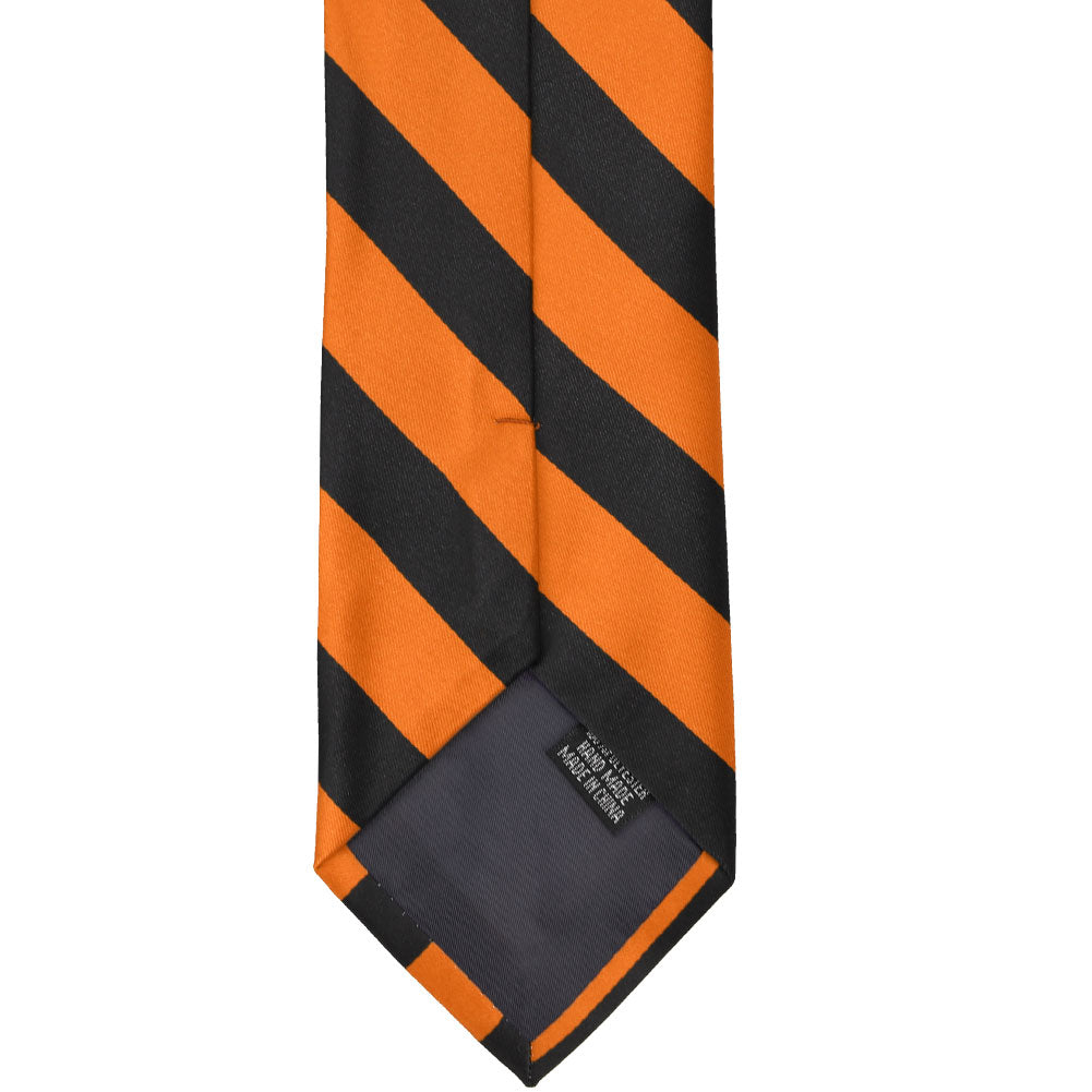 Orange and Black Striped Tie | Shop at TieMart – TieMart, Inc.