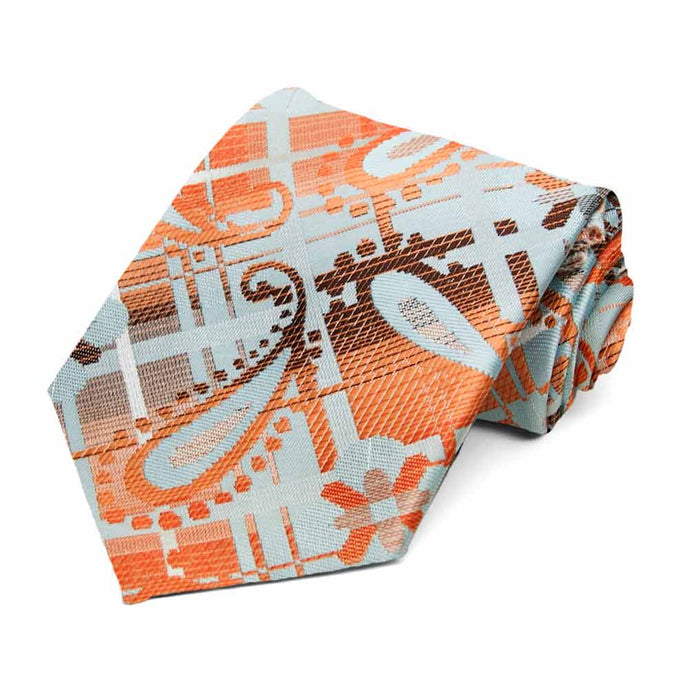 Orange Belmont Paisley Necktie