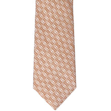Load image into Gallery viewer, Front view of an orange geometric necktie