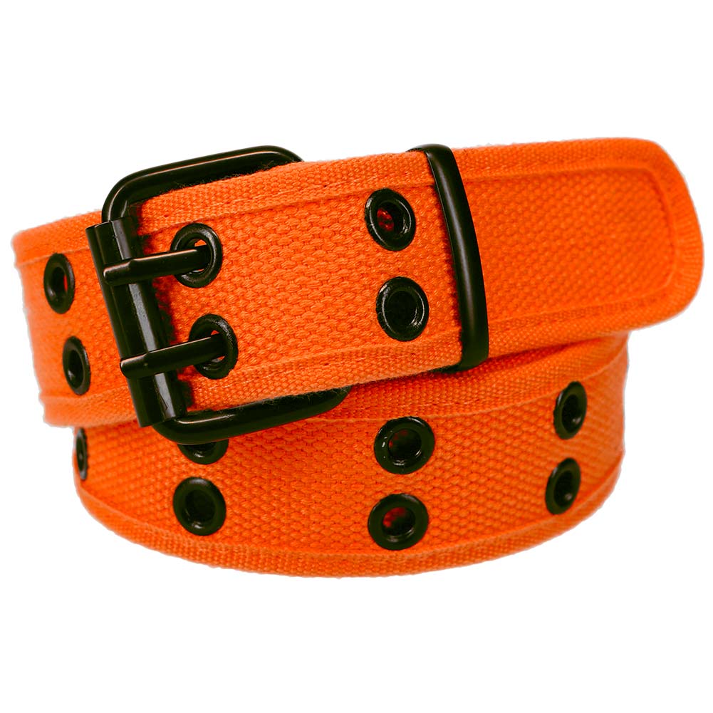 TieMart Orange Double Grommet Belt