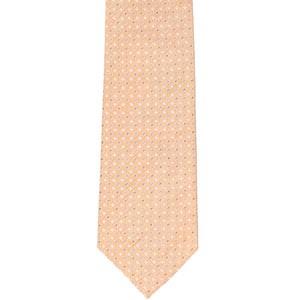 Light orange mini check pattern tie, front view