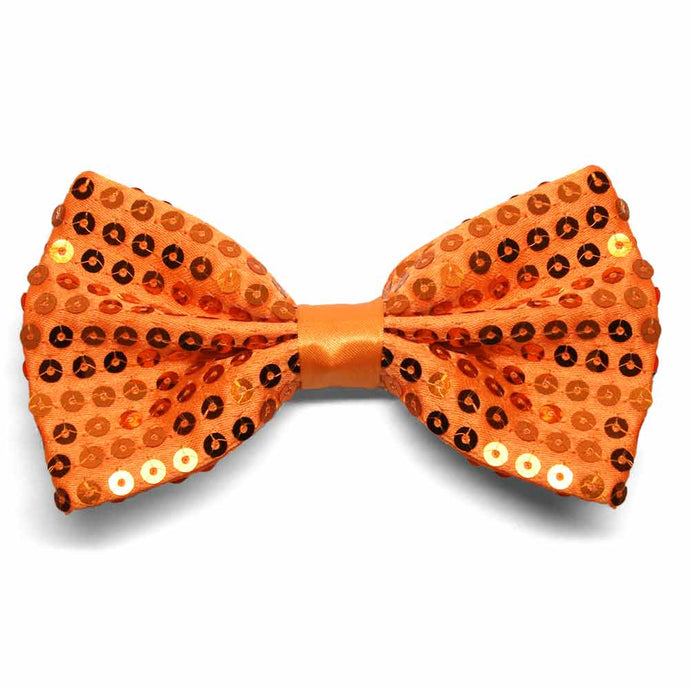 Orange Sequin Bow Tie