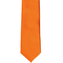 Load image into Gallery viewer, Front bottom of an orange tie in a slim width