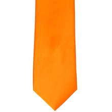 Load image into Gallery viewer, Front view solid orange tie for staff uniforms